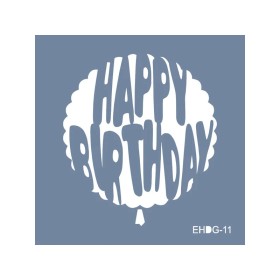 Evimde Hobi EHDG11 Doğum Günü Balonu Desen Stencil 60x60cm | Evimde Hobi