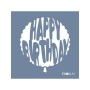 Evimde Hobi EHDG11 Doğum Günü Balonu Desen Stencil 60x60cm | Evimde Hobi