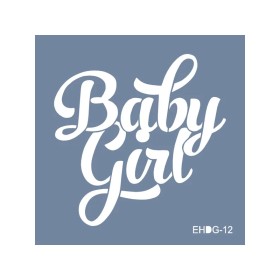 Evimde Hobi EHDG12 Yazı Desen Stencil 60x60cm | Evimde Hobi