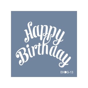 Evimde Hobi EHDG13 Yazı Desen Stencil 60x60cm | Evimde Hobi