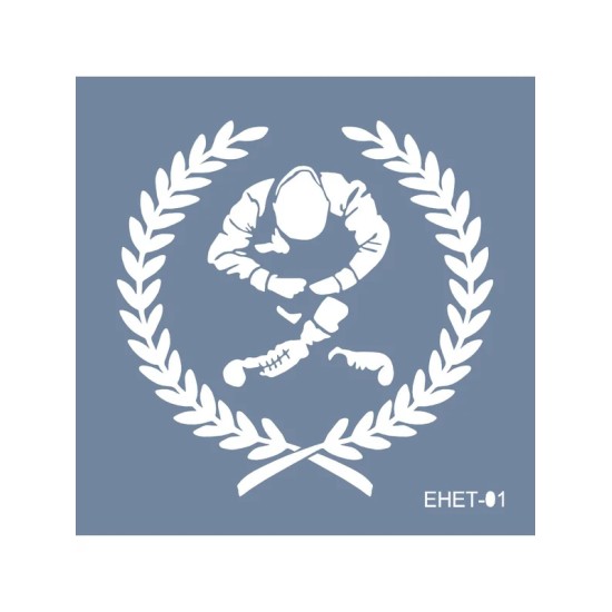 Evimde Hobi EHET01 Asker Desen Stencil 20x20cm | Evimde Hobi