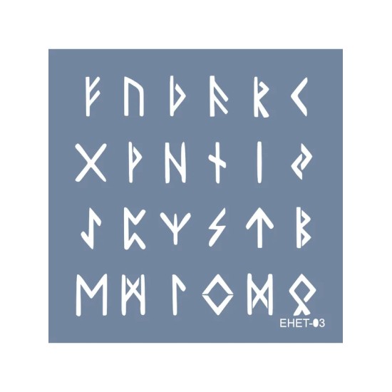 Evimde Hobi EHET03 Etnik Desen Stencil 20x20cm | Evimde Hobi