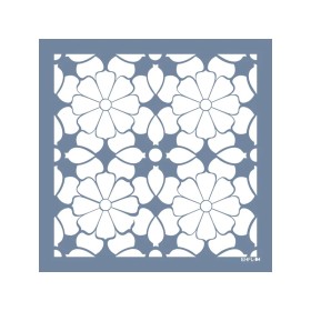 Evimde Hobi EHFL04 Çiçek Desen Stencil 45x45cm | Evimde Hobi