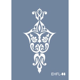 Evimde Hobi EHFL08 Göbek Desen Stencil 25x35cm | Evimde Hobi