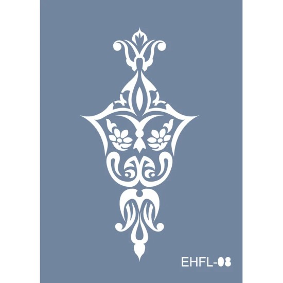Evimde Hobi EHFL08 Göbek Desen Stencil 25x35cm | Evimde Hobi