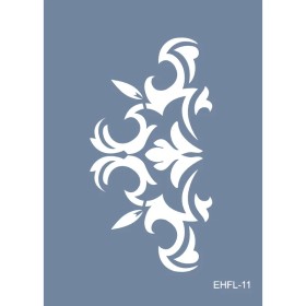 Evimde Hobi EHFL11 Yaprak Desen Stencil 25x35cm | Evimde Hobi