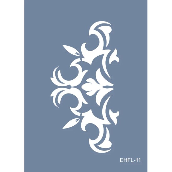 Evimde Hobi EHFL11 Yaprak Desen Stencil 25x35cm | Evimde Hobi