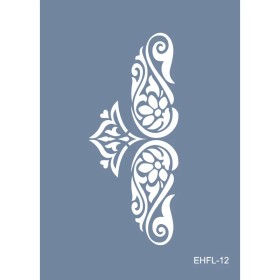 Evimde Hobi EHFL12 Yaprak Desen Stencil 25x35cm | Evimde Hobi