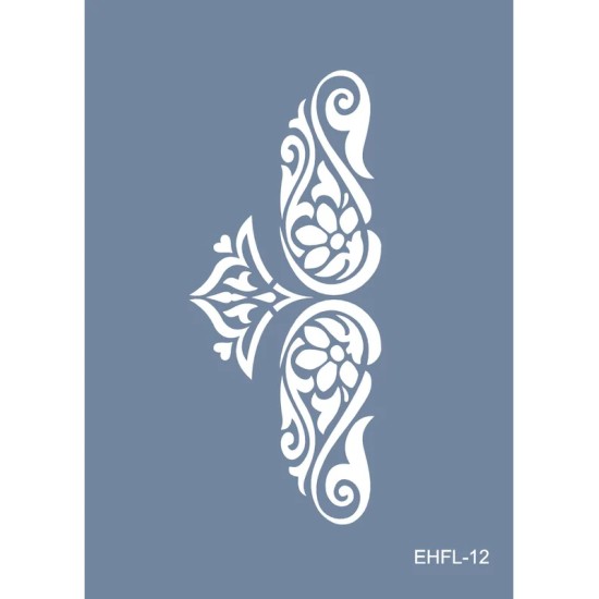 Evimde Hobi EHFL12 Yaprak Desen Stencil 25x35cm | Evimde Hobi