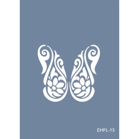 Evimde Hobi EHFL13 Yaprak Desen Stencil 25x35cm | Evimde Hobi