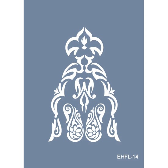 Evimde Hobi EHFL14 Yaprak Desen Stencil 21x30cm | Evimde Hobi