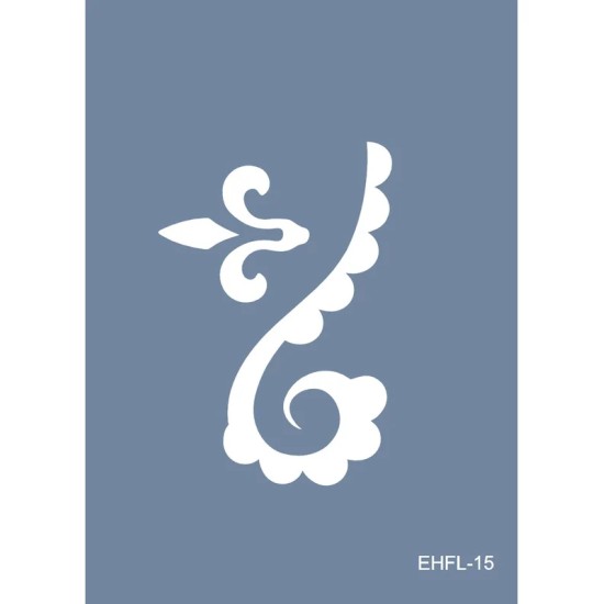 Evimde Hobi EHFL15 Bordür Desen Stencil 25x35cm | Evimde Hobi
