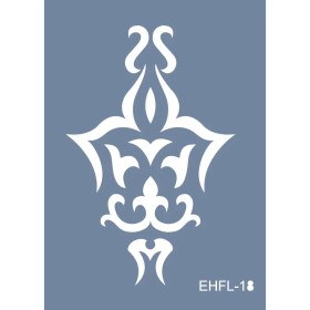 Evimde Hobi EHFL18 Göbek Desen Stencil 25x35cm | Evimde Hobi