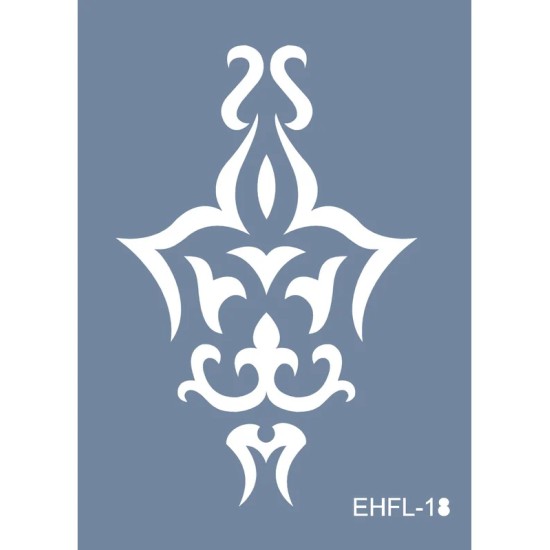 Evimde Hobi EHFL18 Göbek Desen Stencil 25x35cm | Evimde Hobi