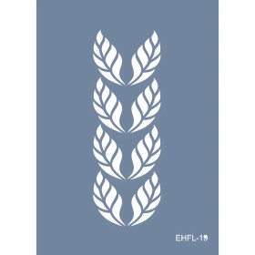 Evimde Hobi EHFL19 YaprakDesen Stencil 21x30cm | Evimde Hobi