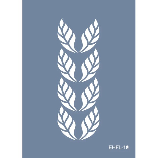 Evimde Hobi EHFL19 YaprakDesen Stencil 21x30cm | Evimde Hobi