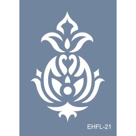 Evimde Hobi EHFL21 Göbek Desen Stencil 25x35cm | Evimde Hobi