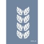 Evimde Hobi EHFL23 Yaprak Desen Stencil 25x35cm | Evimde Hobi
