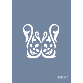 Evimde Hobi EHFL25 Yaprak Desen Stencil 25x35cm | Evimde Hobi
