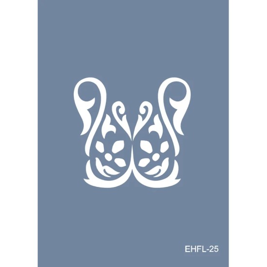 Evimde Hobi EHFL25 Yaprak Desen Stencil 25x35cm | Evimde Hobi