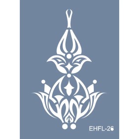 Evimde Hobi EHFL26 Göbek Desen Stencil 25x35cm | Evimde Hobi