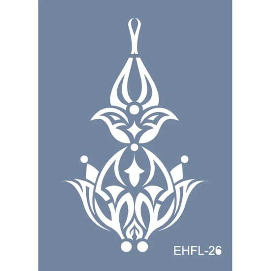Evimde Hobi EHFL26 Göbek Desen Stencil 25x35cm | Evimde Hobi