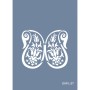 Evimde Hobi EHFL27 Yaprak Bordür Stencil 25x35cm | Evimde Hobi