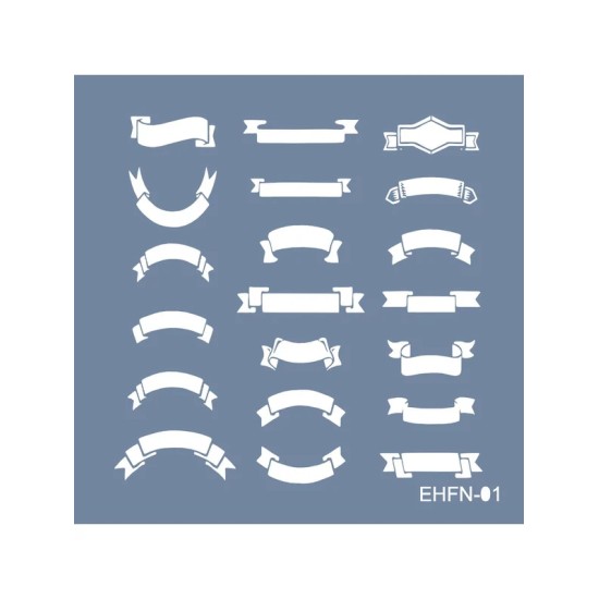 Evimde Hobi EHFN01 Kurdela Model Desen Stencil 40x40cm | Evimde Hobi