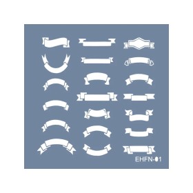 Evimde Hobi EHFN01 Kurdela Model Desen Stencil 60x60cm | Evimde Hobi