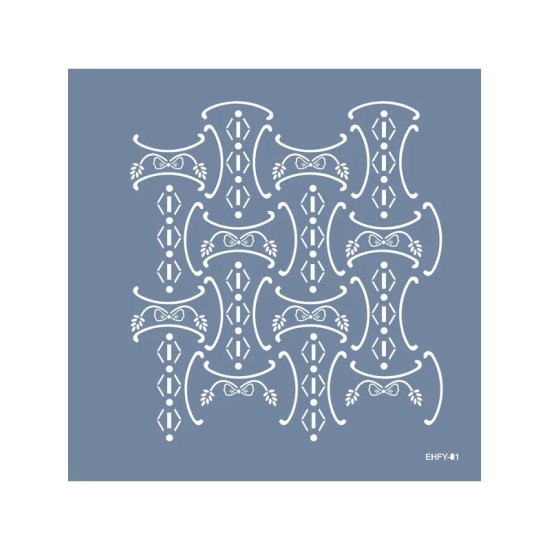 Evimde Hobi EHFY01 Fayans Desen Stencil 45x45cm | Evimde Hobi