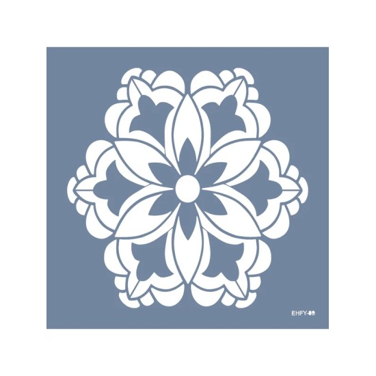 Evimde Hobi EHFY09 Fayans Desen Stencil 45x45cm | Evimde Hobi