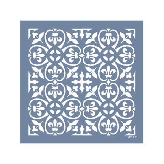Evimde Hobi EHFY11 Fayans Desen Stencil 45x45cm | Evimde Hobi