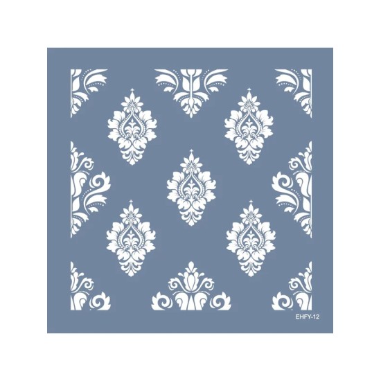 Evimde Hobi EHFY12 Fayans Desen Stencil 45x45cm | Evimde Hobi