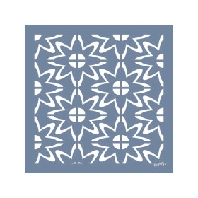 Evimde Hobi EHFY17 Fayans Desen Stencil 45x45cm | Evimde Hobi