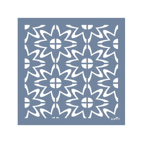 Evimde Hobi EHFY17 Fayans Desen Stencil 45x45cm | Evimde Hobi