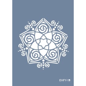 Evimde Hobi EHFY19 Fayans Desen Stencil 25x35cm | Evimde Hobi