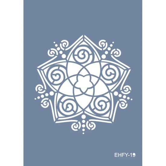 Evimde Hobi EHFY19 Fayans Desen Stencil 25x35cm | Evimde Hobi