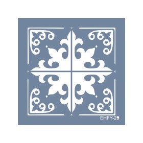 Evimde Hobi EHFY29 Fayans Desen Stencil 60x60cm | Evimde Hobi