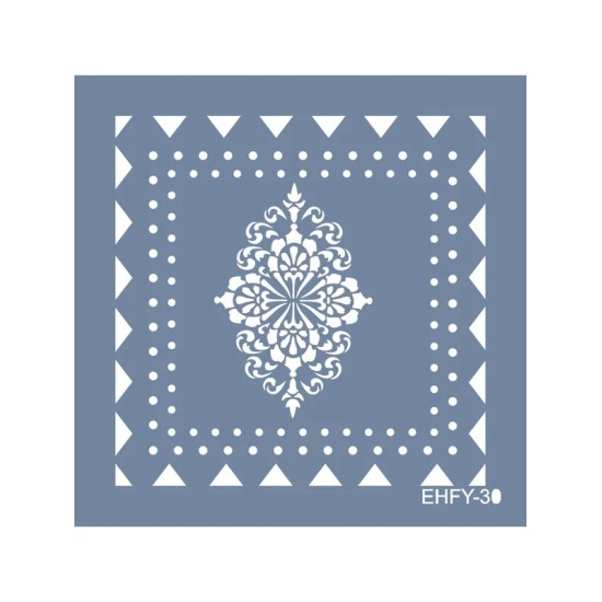 Evimde Hobi EHFY30 Fayans Desen Stencil 20x20cm | Evimde Hobi