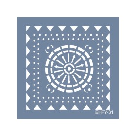 Evimde Hobi EHFY31 Fayans Desen Stencil 20x20cm | Evimde Hobi