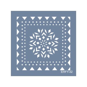 Evimde Hobi EHFY32 Fayans Desen Stencil 40x40cm | Evimde Hobi