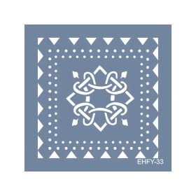 Evimde Hobi EHFY33 Fayans Desen Stencil 20x20cm | Evimde Hobi
