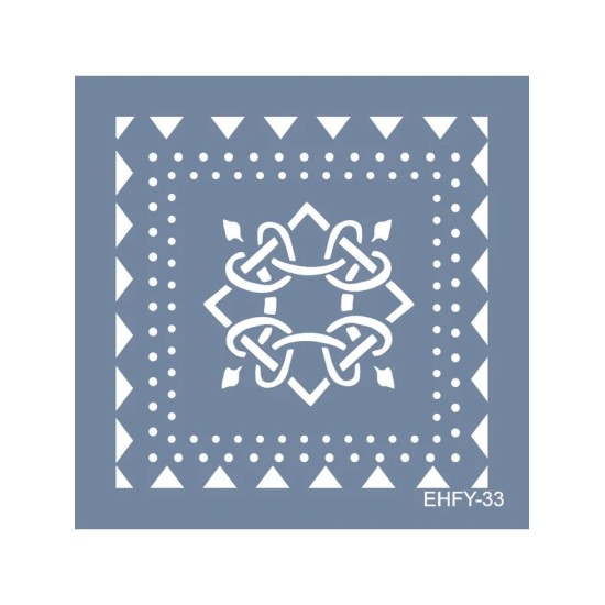 Evimde Hobi EHFY33 Fayans Desen Stencil 20x20cm | Evimde Hobi