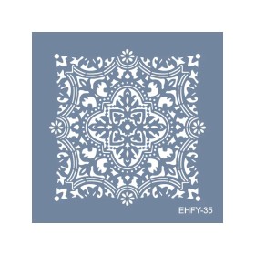 Evimde Hobi EHFY35 Fayans Desen Stencil 60x60cm | Evimde Hobi