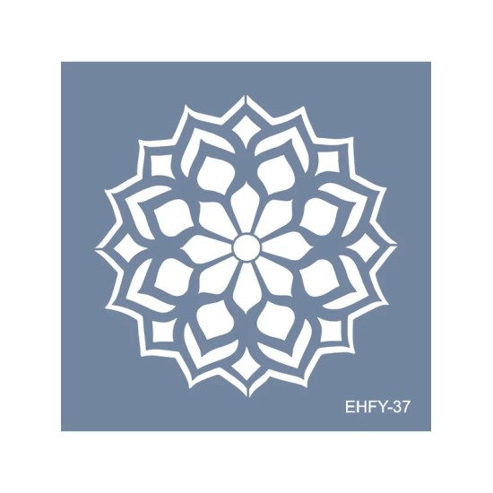 Evimde Hobi EHFY37 Fayans Desen Stencil 60x60cm | Evimde Hobi