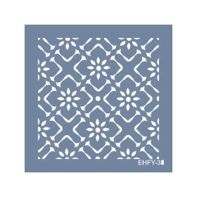 Evimde Hobi EHFY38 Fayans Desen Stencil 60x60cm | Evimde Hobi