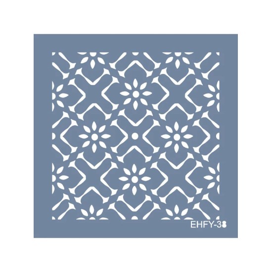 Evimde Hobi EHFY38 Fayans Desen Stencil 60x60cm | Evimde Hobi