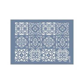 Evimde Hobi EHFY39 Fayans Desen Stencil 21x30cm | Evimde Hobi