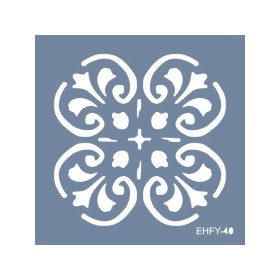 Evimde Hobi EHFY40 Fayans Desen Stencil 20x20cm | Evimde Hobi