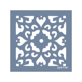 Evimde Hobi EHFY41 Fayans Desen Stencil 60x60cm | Evimde Hobi